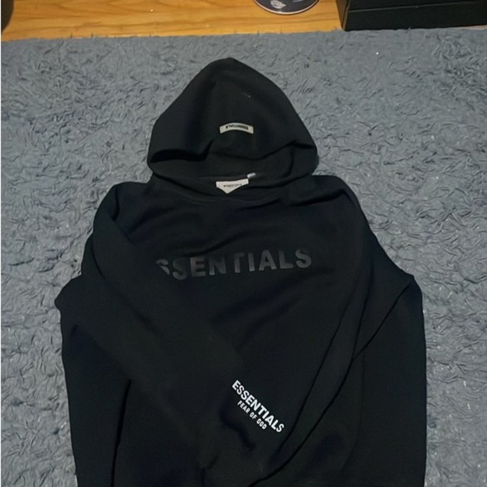 Essentials Midnight Black Hoodie